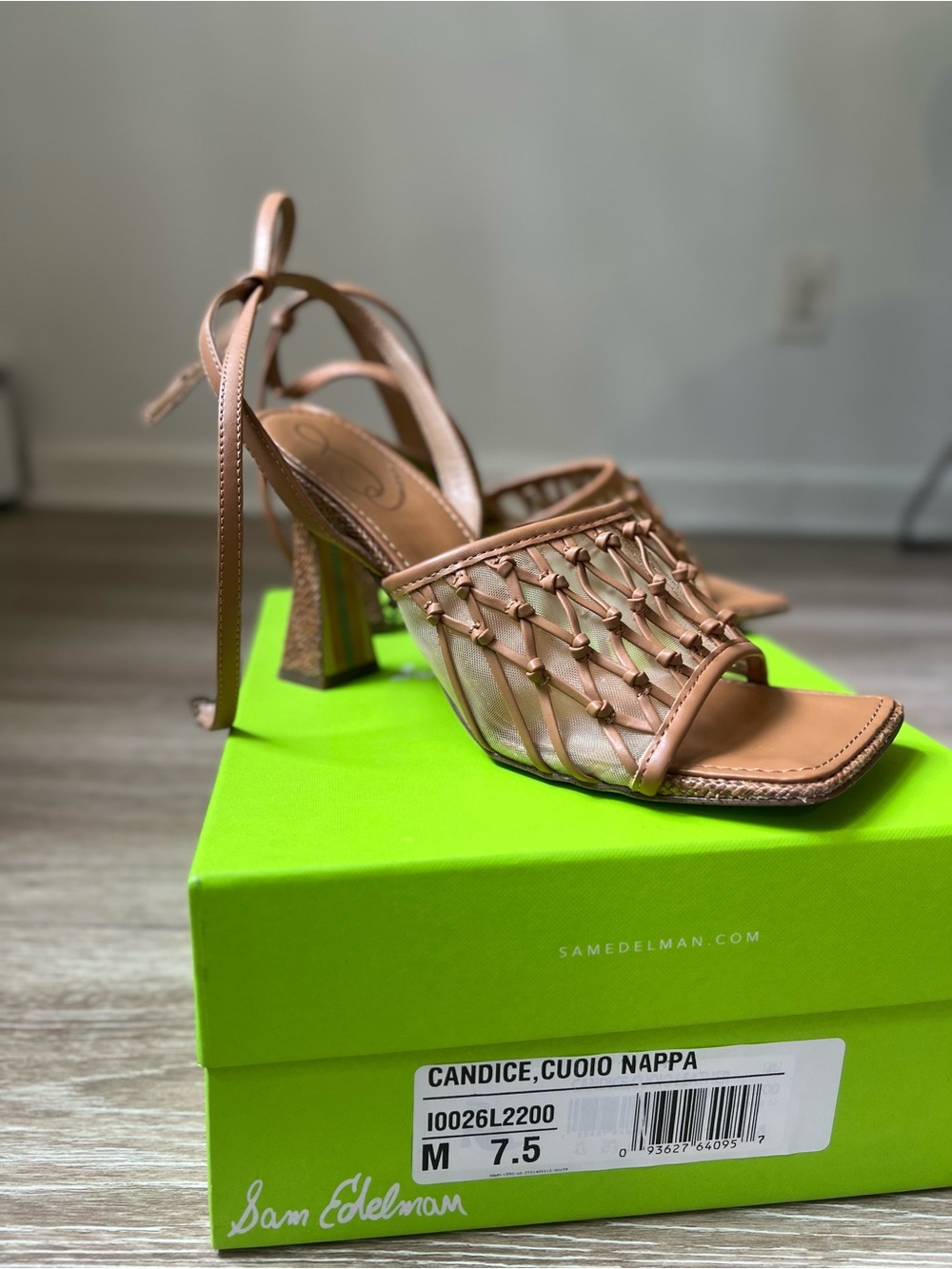 Sam Edelman Candice Knot-Front Leather Heels - Cuoio (Tan)